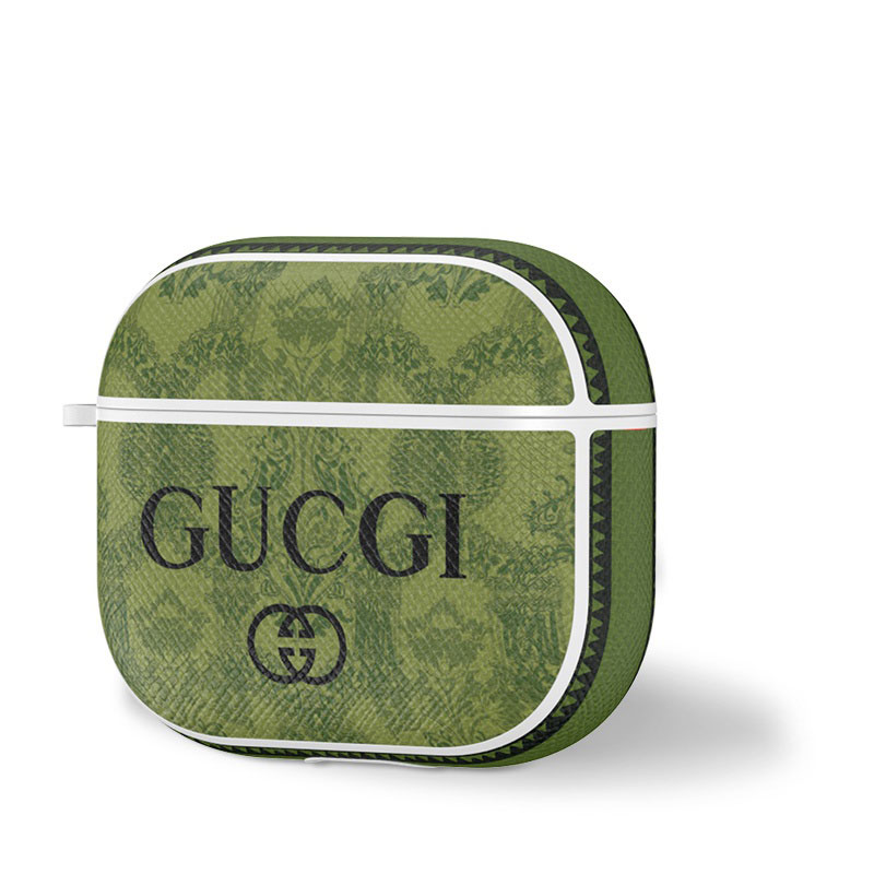 Gucci ブランド グッチ Airpods 3/2/1/proケース レザー製 モノグラム柄 カラビナ付き 人気 エアーポッズプロ/3カバー 紛失防止 第1/2/3世代 保護性 携帯便利 メンズ レディーズ