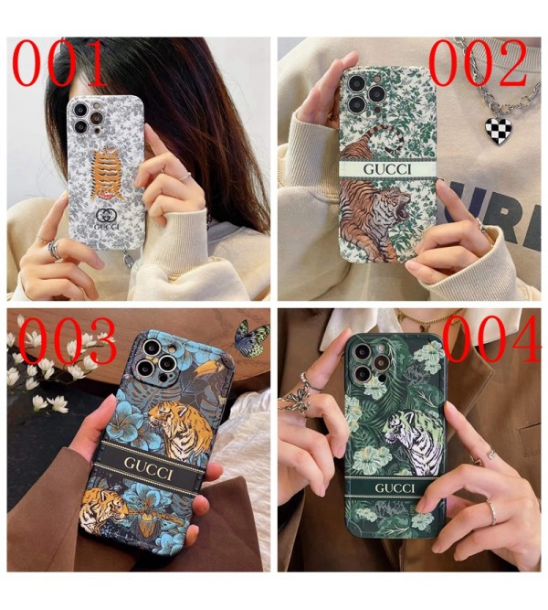 GUCCI ブランド iphone 13/13 pro/13 pro maxケース グッチ 虎  ジャケット型 シンプル 植物  モノグラム アイフォン13/12/11/x/xs/xrケース 男女兼用