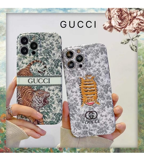 GUCCI ブランド iphone 13/13 pro/13 pro maxケース グッチ 虎  ジャケット型 シンプル 植物  モノグラム アイフォン13/12/11/x/xs/xrケース 男女兼用