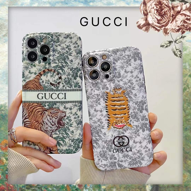 GUCCI ブランド iphone 13/13 pro/13 pro maxケース グッチ 虎  ジャケット型 シンプル 植物  モノグラム アイフォン13/12/11/x/xs/xrケース 男女兼用