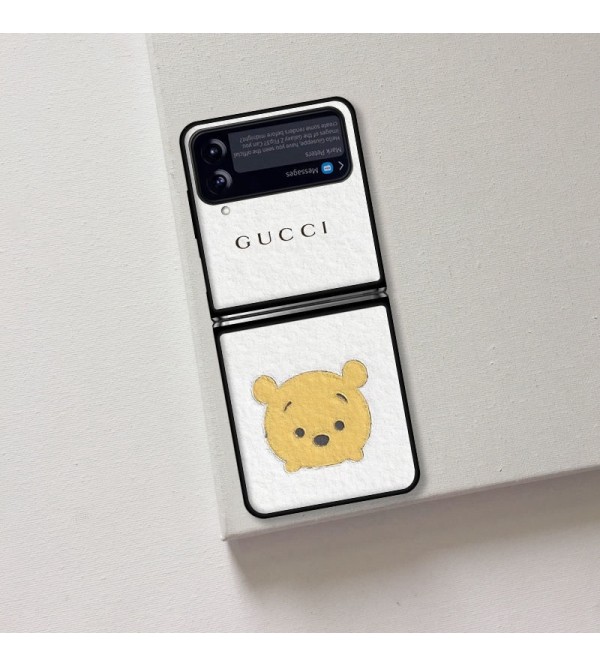 グッチ/Gucci ブランド Galaxy z flip3/z flipケース 折りたたむ保護 かわいい キャラクター風 ファッション セレブ愛用 激安 スマホケース ブランド LINEで簡単にご注文可モノグラム