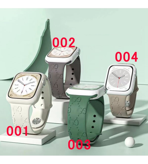 GUCCI ブランド グッチ アップルウォッチ8/SE2/Ultra/7ハンド モノグラム シリコン製 apple watch 8/se2/ultra/7/6/se/5/4/3/2ベルト 腕時計 ストラップ ファッション メンズ レディース