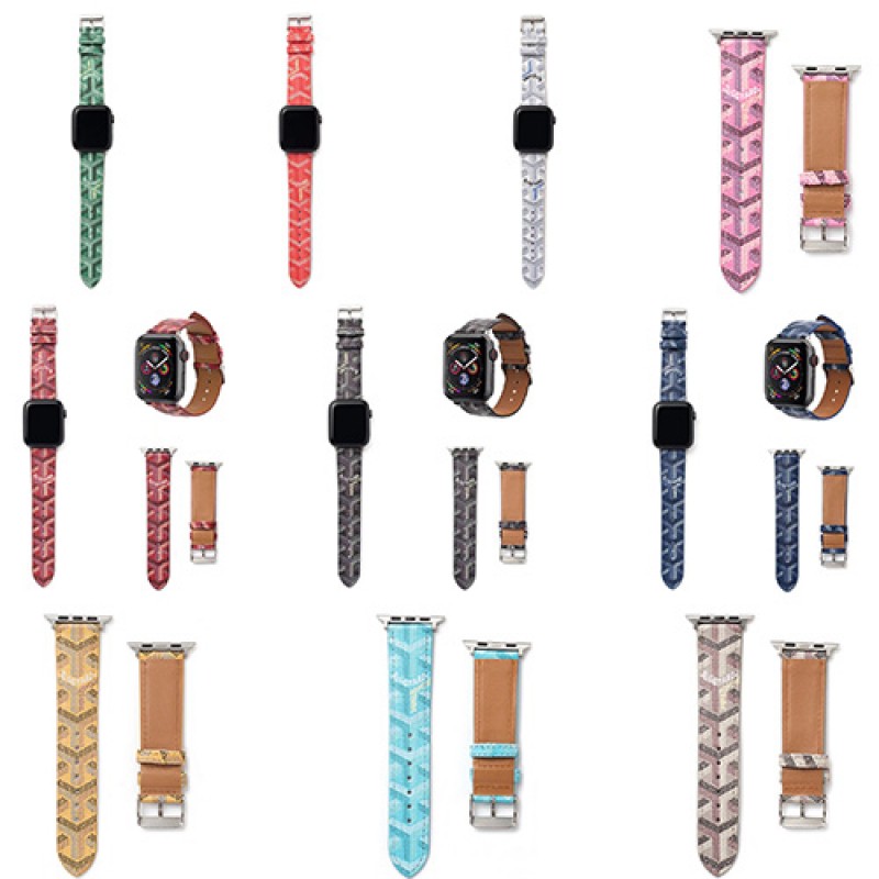 GOYARD ブランド アップルウォッチ 7/6/5/4/SEバンド 芸能人愛用 レザー モノグラム ゴヤール Apple Watch 7/6/SEベルト ストラップ 経典 大人気 メンズ レディース