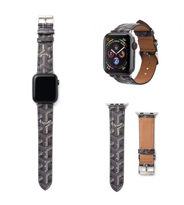 GOYARD ブランド アップルウォッチ 7/6/5/4/SEバンド 芸能人愛用 レザー モノグラム ゴヤール Apple Watch 7/6/SEベルト ストラップ 経典 大人気 メンズ レディース