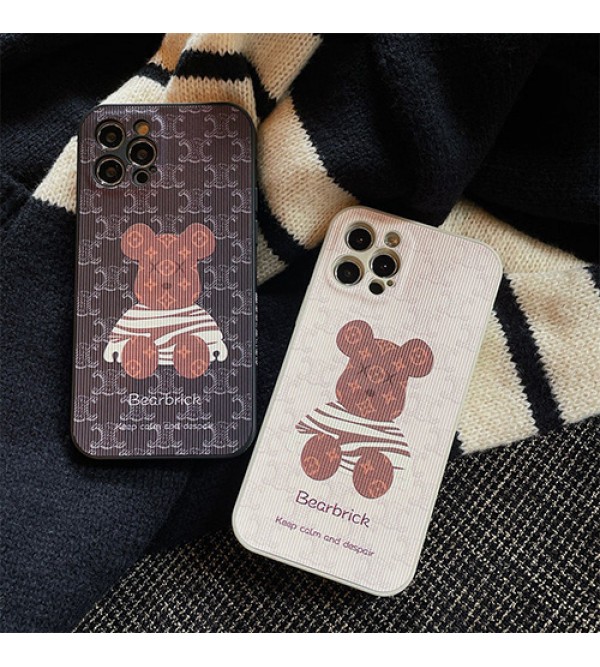 LV ルイヴィトン KAWS ブランド iphone 13pro/13mini/13pro maxケース カウズ CELINE ジャケット型 熊柄 BE@RBRICK モノグラム アイフォン13/12/11/x/8/7カバー 芸能人愛用 メンズ レディーズ