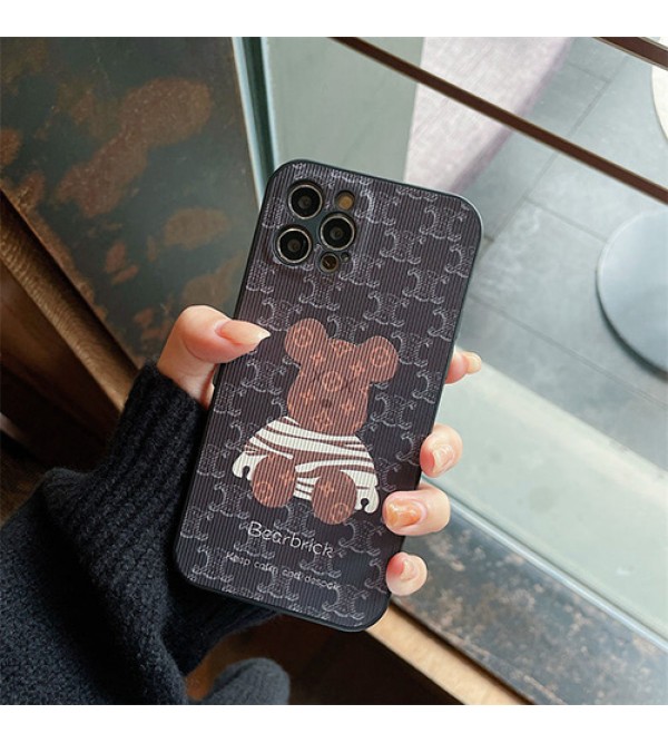 LV ルイヴィトン KAWS ブランド iphone 13pro/13mini/13pro maxケース カウズ CELINE ジャケット型 熊柄 BE@RBRICK モノグラム アイフォン13/12/11/x/8/7カバー 芸能人愛用 メンズ レディーズ