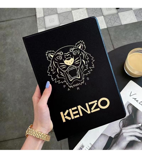 Kenzo ケンゾー ブランドipad 10/air5ケース キャラクター風 ブランド ipad 10/pro 2022ケース 手帳型 ipad pro 2022ケース クリア可愛い iPad 10ケース お洒落 第10世代