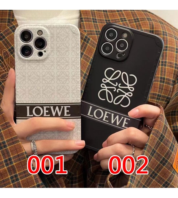 LOEWE/ロエベ ブランド  Iphone13/13 pro/13 pro maxケース かわいい ジャケット型 モノグラム 芸能人愛用 アイフォン13/12/11/x/xs/xrカバー 四角保護 メンズ レディーズ