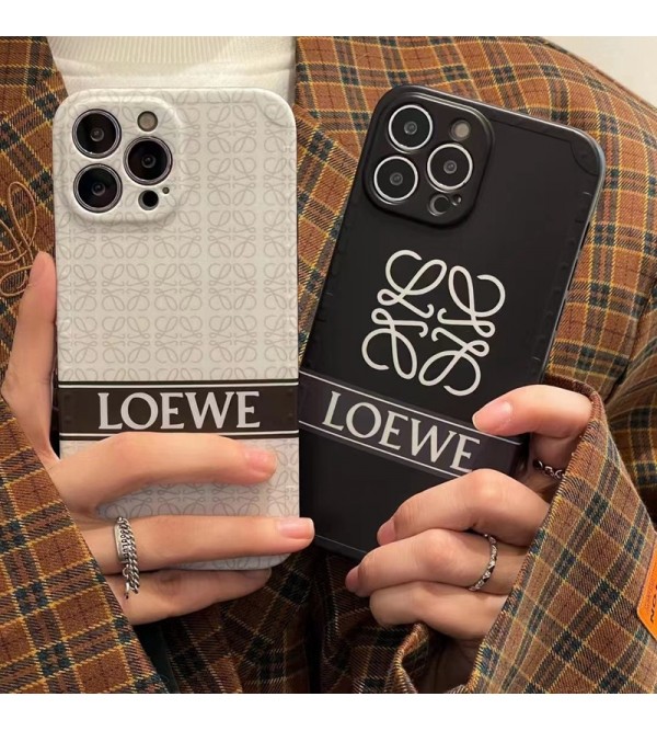 LOEWE/ロエベ ブランド  Iphone13/13 pro/13 pro maxケース かわいい ジャケット型 モノグラム 芸能人愛用 アイフォン13/12/11/x/xs/xrカバー 四角保護 メンズ レディーズ