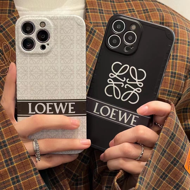 LOEWE/ロエベ ブランド  Iphone13/13 pro/13 pro maxケース かわいい ジャケット型 モノグラム 芸能人愛用 アイフォン13/12/11/x/xs/xrカバー 四角保護 メンズ レディーズ