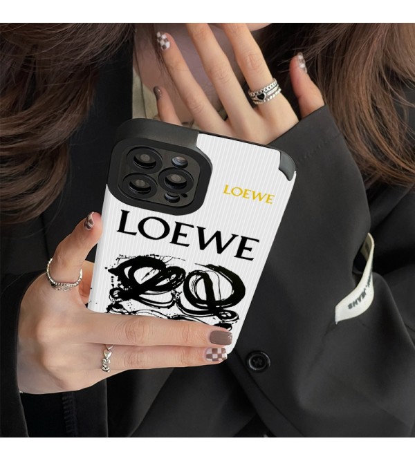 LOEWE/ロエベ ブランド  Iphone 13/13 pro/13 pro maxケース モノグラム かわいい 墨風 ジャケット型 四角保護 アイフォン13/12/11/x/xs/xr/8+/7+カバー 芸能人愛用 メンズ レディーズ