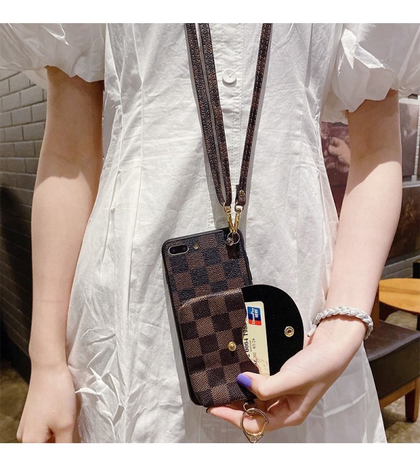 LV/ルイ·ヴィトン ブランド iphone 13/13 pro/13 pro max/13 pro maxケース お洒落 バッグ型 レザー アイフォン13/12/11ケース 小物収納 ストランプ付き 斜め掛け 大人気 男女兼用 