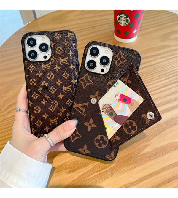 LV ルイヴィトン ブランド iphone 13/13 pro/13 pro maxケース かわいい 封筒型 カード収納 レザー製 アイフォン13/12/11/x/xr/xs/8+/7+カバー バッグ型 ファッション メンズ レディーズ