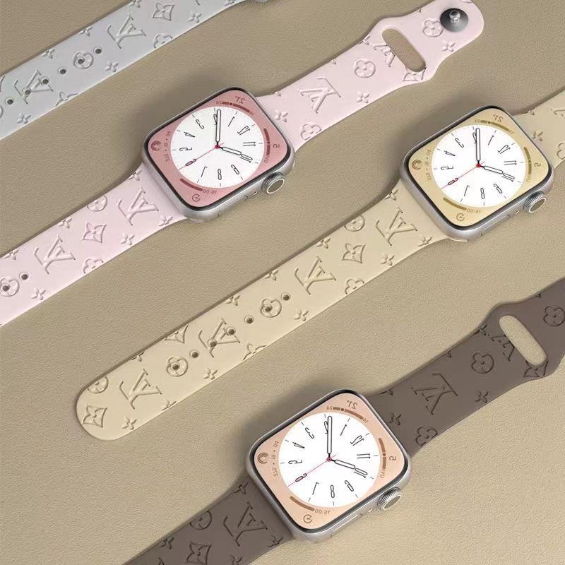 LV ブランド ルイヴィトン アップル ウォッチ8/SE2/Ultra/7バンド おしゃれ モノグラム Apple Watch 8/se2/7/ultra/6/5/4/se/3/2ベルト 調節可能 ストラップ 腕時計 シリコン ファッション メンズ レディース