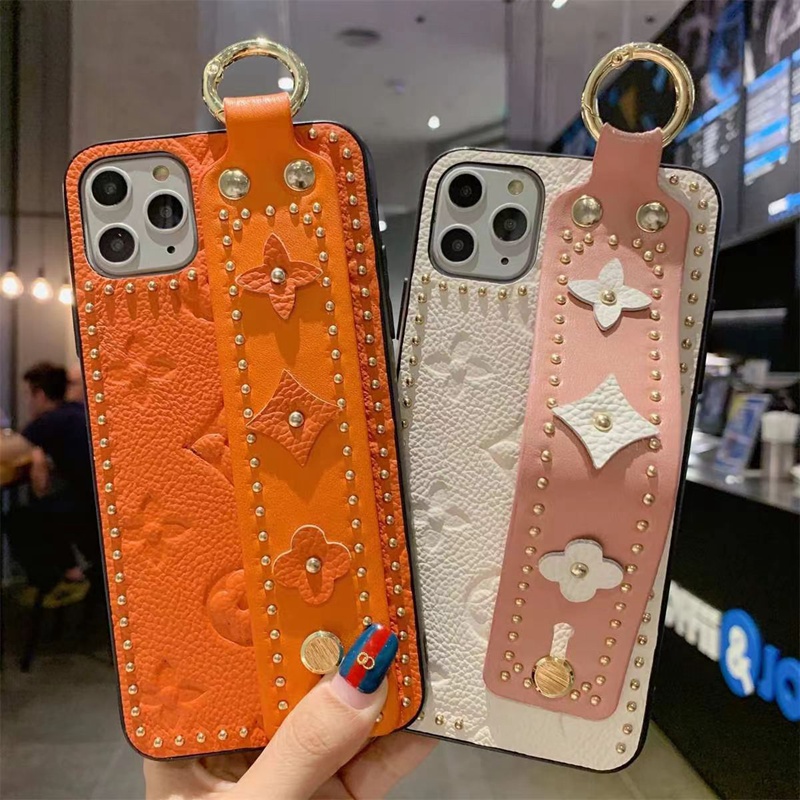 LV ブランド ルイヴィトン iphone14/14 pro/14 pro maxケース かわいい ハンドバンド付 リベット柄 リング付き ジャケット型 モノグラム スタンド機能 アイフォン14/14プロ/14プロ マックス/14プラス/13/12/11カバー レザー製 ファッション メンズ レディース