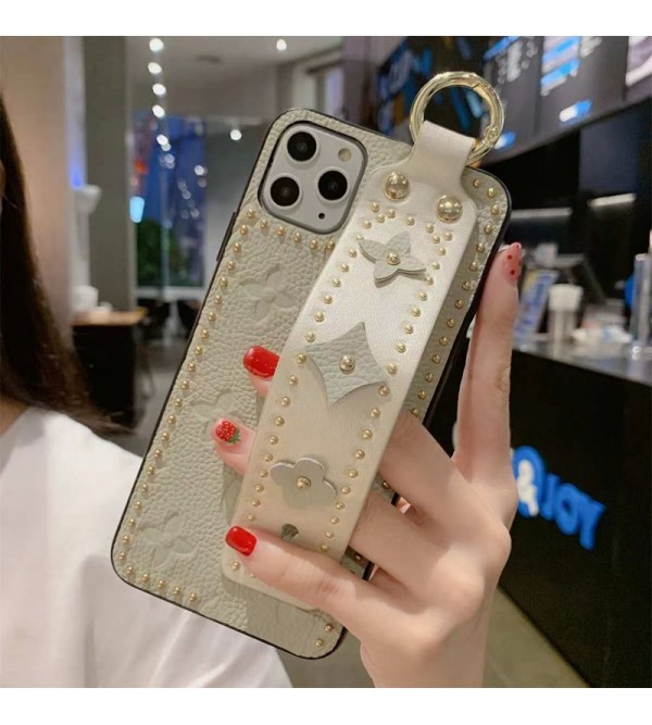 LV ブランド ルイヴィトン iphone14/14 pro/14 pro maxケース かわいい ハンドバンド付 リベット柄 リング付き ジャケット型 モノグラム スタンド機能 アイフォン14/14プロ/14プロ マックス/14プラス/13/12/11カバー レザー製 ファッション メンズ レディース