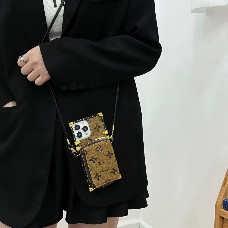 LV ルイヴィトン ブランド galaxy s23/s23plus/s23 ultraケース ins風 トランク型 ストラップ付き 革 バッグ カード収納 ギャラクシーS23プラス/S22/S21/S20スマホケース 可愛い セレブ愛用ケース ファッション経典 ビジネス メンズ