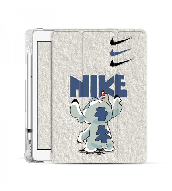 Nike/ナイキ ipad mini 6/9/pro 2020/2021ケース ブランド ステッチ ディズニー 手帳型 アニメ アイポッド ミニ 6/9/2/3/4/5カバー キャラクター 第9/8/7世代  ipad pro 12.9 2021カバー スタンド付き  ipad air4/3/2ケース 人気アニメ メンズ レディース