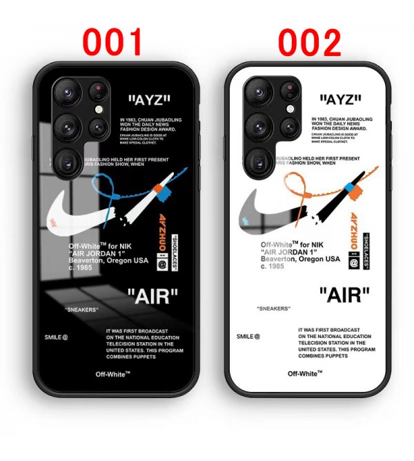 Nike ナイキブランドgalaxy s23+/s23ultraケース Off-White オフホワイト ブランド Jordan ジョーダン ブランドギャラクシーS23カバー男女兼用