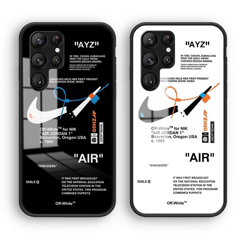 Nike ナイキブランドgalaxy s23+/s23ultraケース Off-White オフホワイト ブランド Jordan ジョーダン ブランドギャラクシーS23カバー男女兼用