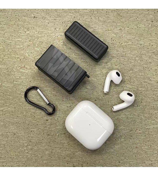 Off-White オフホワイト ハイブランド AirPods Pro 2/3/Pro/2/1ケース オシャレ スーツケース型 モノグラム 黒色 エアーポッズ プロ2/3/2/1カバー ファッション メンズ レディース