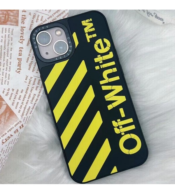 Off-White オフホワイト ブランド iphone14/14pro/14 pro max/14 plusケース オシャレ モノグラム 矢印柄 ジャケット型 シリコン アイフォン14/14プロ/14プロマックス/14プラス/se3/13/12/11/x/8/7カバー ファッション メンズ レディース