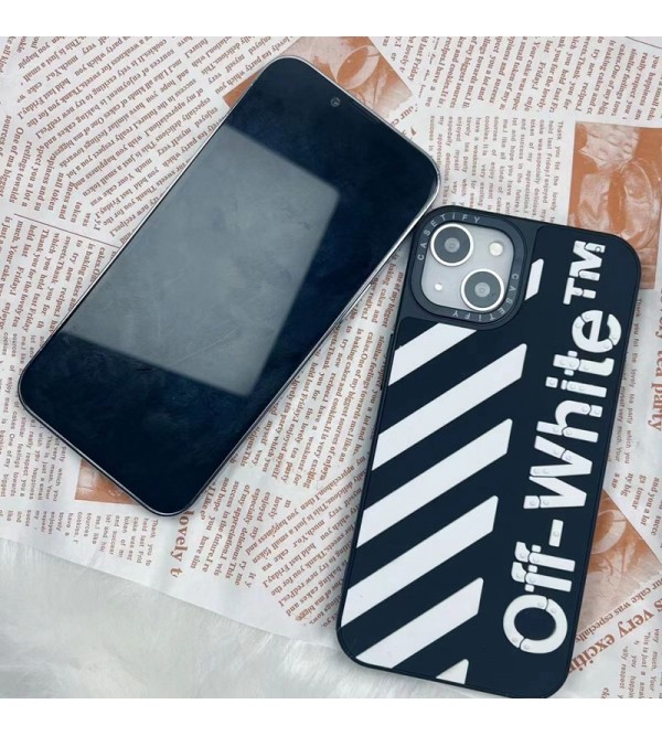 Off-White オフホワイト ブランド iphone14/14pro/14 pro max/14 plusケース オシャレ モノグラム 矢印柄 ジャケット型 シリコン アイフォン14/14プロ/14プロマックス/14プラス/se3/13/12/11/x/8/7カバー ファッション メンズ レディース