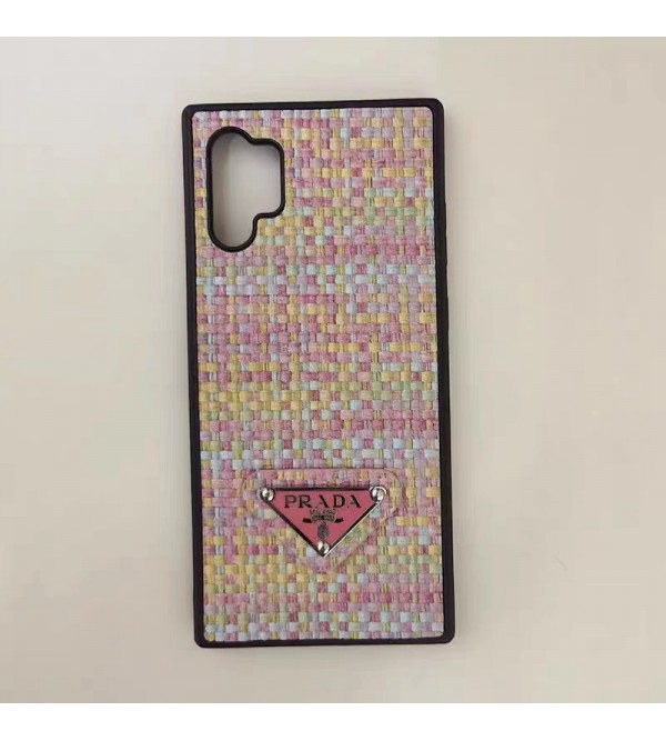 PRADA ブランド プラダ Galaxy S23/S23+/S23 Plus/S23 Ultraケース かわいい ステッチ風 モノグラム 編み柄 カラー色 iPhone 14 Pro Max/13/12/11カバー ジャケット型 シンプル 芸能人愛用 ギャラクシs23/s23プラス/s23ウルトラ/s22/s21/s20/s10/note20/note10カバー 激安 耐衝撃 ファッション メンズ レディース