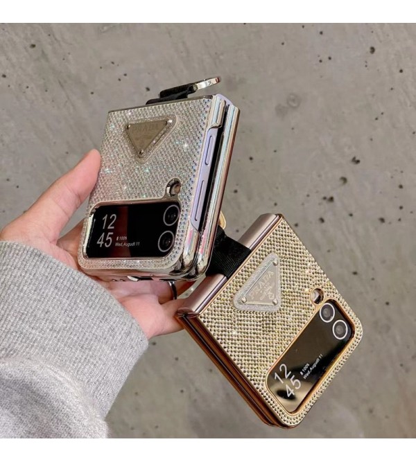 Prada プラダ折畳み式 Galaxy Z Flip 5ケース ペアお揃いギャラクシーZフリップ5 4 3ケース ファッション経典 メンズ個性 ケース ファッションメンズ スマホケース 安い