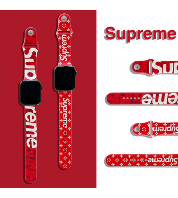 SUPREME/シュプリーム ブランド Apple Watch 7/6バンド 韓国風 アップルウォッチ7/6/5/4/3/SEベルト 安い シリコン 芸能人愛用 ストランプ メンズ レデイーズ