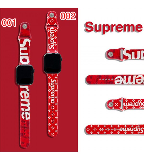 SUPREME/シュプリーム ブランド Apple Watch 7/6バンド 韓国風 アップルウォッチ7/6/5/4/3/SEベルト 安い シリコン 芸能人愛用 ストランプ メンズ レデイーズ