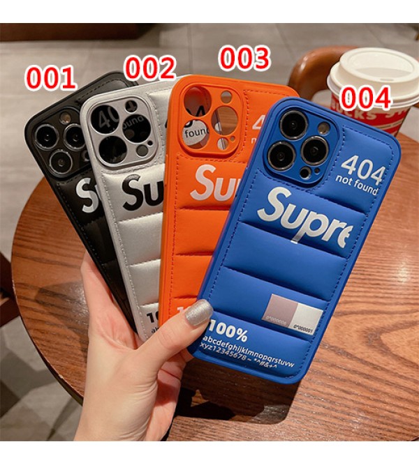 SUPREME シュプリーム ブランド iphone 14/14 pro/14 pro max/14 plusケース ダウンジャケット風 レザー製 芸能人愛用 オリジナル 保護 アイフォン14/13/13プロ/13プロ マックス/12/11カバー メンス レデイース