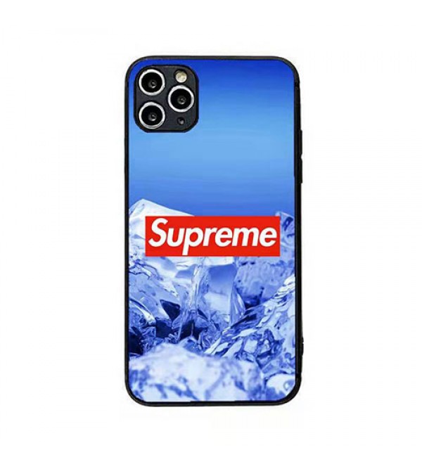 SUPREME ハイブランド iphone14/14 pro/14 pro max/14 plus/13 miniケース 氷河柄 シュプリーム 全機種対応 モノグラム ジャケット型 アイフォン14/13/12/11/xr/xs/x/8/7スマホケース ファッション ペアお揃い 経典 大人気 メンズ レディース