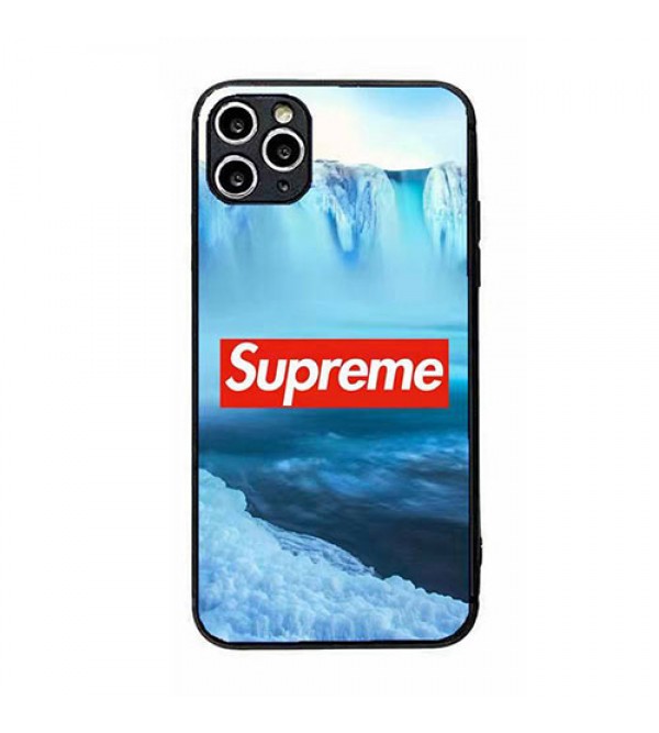 SUPREME ハイブランド iphone14/14 pro/14 pro max/14 plus/13 miniケース 氷河柄 シュプリーム 全機種対応 モノグラム ジャケット型 アイフォン14/13/12/11/xr/xs/x/8/7スマホケース ファッション ペアお揃い 経典 大人気 メンズ レディース