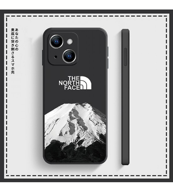 The North Face ブランド iphone 14/14 pro/14 pro max/14 plus/13 miniケース お洒落 雪山柄 ザ.ノース.フェイス ジャケット型 個性 モノグラム アイフォン14/13/12/11/x/xr/xs/8/7ケース 潮流 メンズ レディーズ