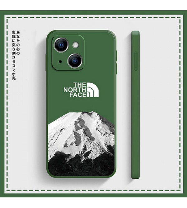 The North Face ブランド iphone 14/14 pro/14 pro max/14 plus/13 miniケース お洒落 雪山柄 ザ.ノース.フェイス ジャケット型 個性 モノグラム アイフォン14/13/12/11/x/xr/xs/8/7ケース 潮流 メンズ レディーズ