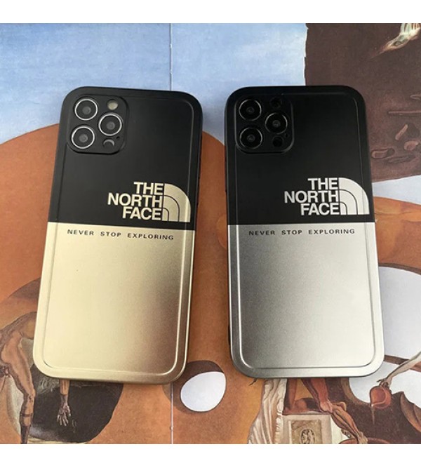 The North Face/ザ.ノース.フェイス ブランド iphone 13 pro/13 pro max/13 miniケース 可愛い メッキ 銀色  耐衝撃 芸能人愛用 保護ケース パロディ風 メンズ レディーズ コピー