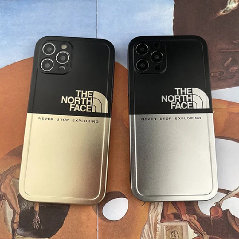 The North Face/ザ.ノース.フェイス ブランド iphone 13 pro/13 pro max/13 miniケース 可愛い メッキ 銀色  耐衝撃 芸能人愛用 保護ケース パロディ風 メンズ レディーズ コピー