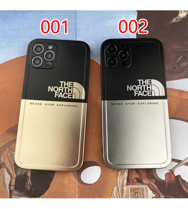 The North Face/ザ.ノース.フェイス ブランド iphone 13 pro/13 pro max/13 miniケース 可愛い メッキ 銀色  耐衝撃 芸能人愛用 保護ケース パロディ風 メンズ レディーズ コピー