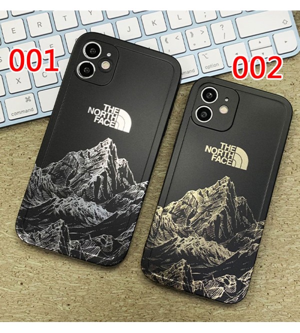 The North Face/ザ.ノース.フェイス ブランド iphone 13 pro/13 pro max/13 miniケース 可愛い 雪山柄 金銀色  耐衝撃 芸能人愛用 保護ケース パロディ風 メンズ レディーズ