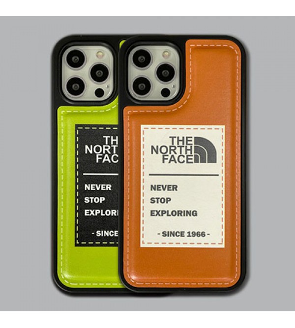 ザノースフェイス ブランド iphone 13 pro/13 pro max/13 miniケース かわいい The North Face レザー風 THE NORTH FACE 保護 アイフォン13/12／11／X／XS／XRカバー メンス レデイース