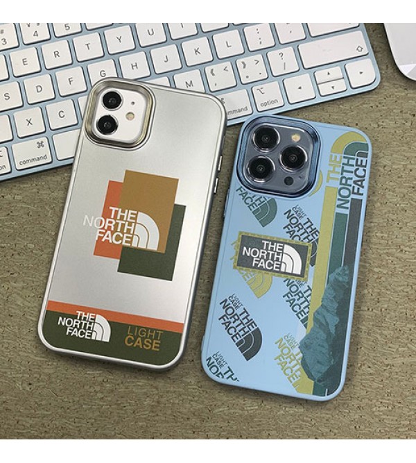 The North Face/ザ.ノース.フェイス ブランド iphone 13 pro/13 pro max/13ケース モノグラム 可愛い メッキ  耐衝撃 芸能人愛用 保護ケースアイフォン13/12/11/X/XS/XSR/8+/7+カバー メンズ レディーズ 