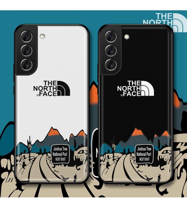 THE NORTH FACE ザ・ノース・フェイス ブランド iPhone 14/14 Pro/14 Pro Max/14 Plus/se3ケース おしゃれ ジャケット型 山柄 モノグラム Galaxy S22/s22+/s22 ultraカバー ファッション メンズ レディース