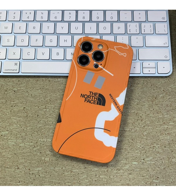 The North Face ザノースフェイス ハイブランド iPhone 14/14 Pro/14 Pro Max/14 Plusケース オシャレ モノグラム TPU製 四角保護 アイフォン14/13/12/11/x/xs/xrカバー ファッション メンズ レディース