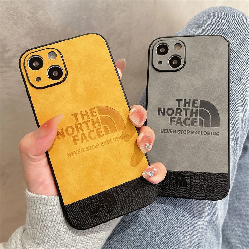 The North Face ザ・ノース・フェイス ハイブランド iphone 14/14 pro/14 pro max/14 plusケース かわいい レザー モノグラム ジャケット型 アイフォン14/13/12/11/x/xs/xrカバー ファッション メンス レデイース