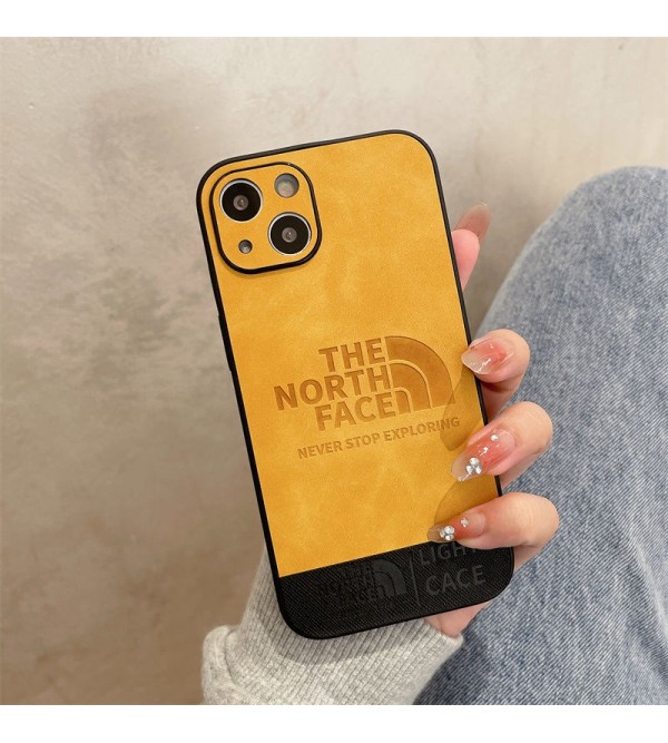 The North Face ザ・ノース・フェイス ハイブランド iphone 14/14 pro/14 pro max/14 plusケース かわいい レザー モノグラム ジャケット型 アイフォン14/13/12/11/x/xs/xrカバー ファッション メンス レデイース