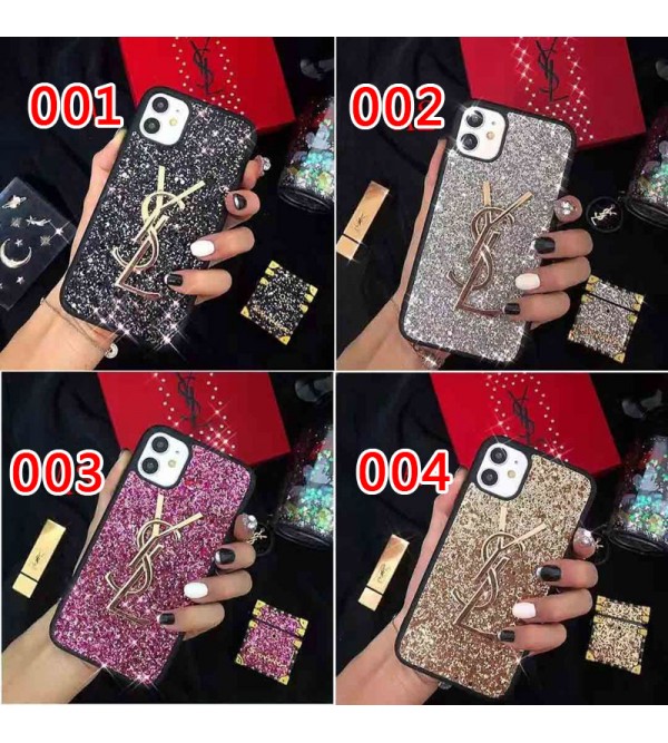 YSL ハイブランド iphone 15/14pro13 pro/13 pro/13 pro max/13 miniケース かわいい イブサンローラン キラキラ アイフォン13/12/11/x/xr/xs/8/7ケース オシャレ 女性向け ファッション メンズ レディース