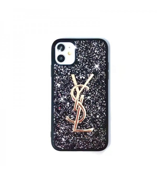 YSL ハイブランド iphone 15/14pro13 pro/13 pro/13 pro max/13 miniケース かわいい イブサンローラン キラキラ アイフォン13/12/11/x/xr/xs/8/7ケース オシャレ 女性向け ファッション メンズ レディース