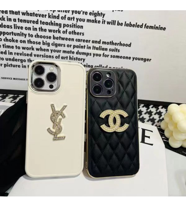 CHANEL YVES SAINT LAURENT イブ.サンローラン シャネル ブランド iphone14Pro max/14Pro/14ケース YSL キラキラ モノグラム ジャケット型 アイフォン14プロ マックス/14プロ/14/13/12/11カバー 人気 高級 メンズ レディーズ