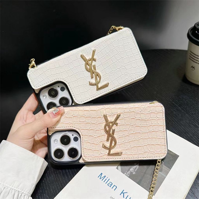 Ysl イブサンローラン女性向け iphone15pro max xr xs max 8/7 plusケース ガラス型 男女兼用 人気 ブランド iphone15 14 13 12 proケース  手帳型 ストラップ付きブランド アイフォン15 8/7 plus se3 2 14 plus ケース 韓国風